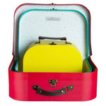 Bright retro suitcases - set of 3
