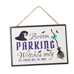 Broom parking metal sign