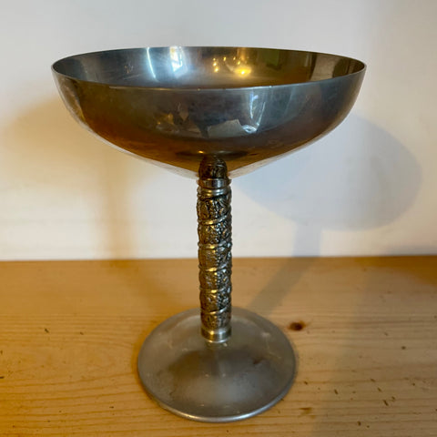 Metal goblet with decorative stem (preloved)