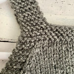 Hand knitted baby romper - dark grey