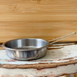 Stainless steel colander and frying pan - toys (preloved)