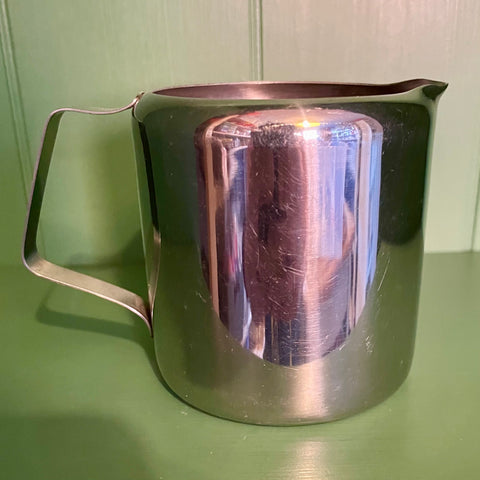 Polished steel milk jug (preloved)