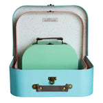 Pastel retro suitcases - set of 3