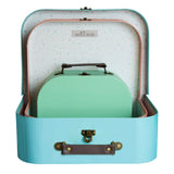 Pastel retro suitcases - set of 3