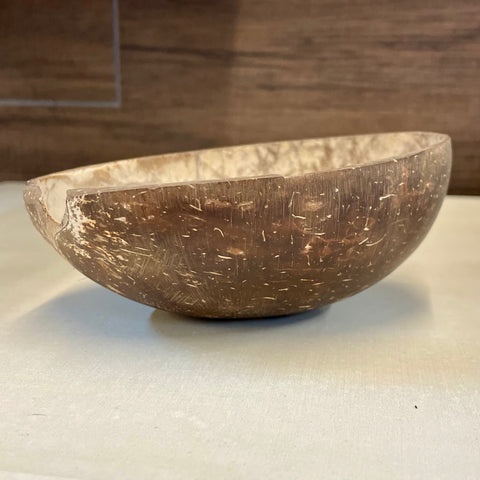 Small polished coconut shell bowl