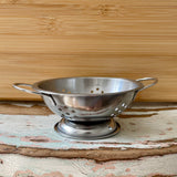 Stainless steel colander and frying pan - toys (preloved)