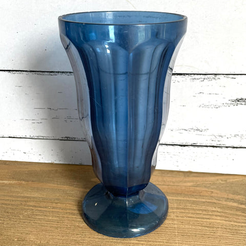 Blue plastic ice cream sundae glass (preloved)