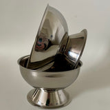 Pair of stainless steel ice cream dishes (preloved)