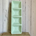 Pale green plastic tray with 4 compartments (preloved)