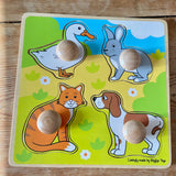 Bigjigs Toys My First Peg Puzzle - Pets (preloved)