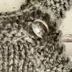 Hand knitted baby romper - dark grey
