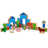 Wooden farm building blocks toy - 40 blocks