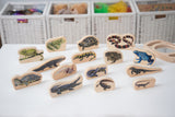 Wooden reptile and amphibian blocks - pack of 15