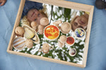 Wooden mirror tray