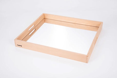 Wooden mirror tray