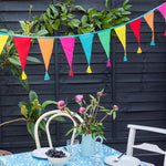 Colourful tasselled cotton bunting - 3 metres