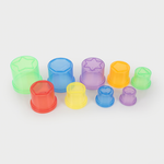 Translucent colour stacking cups