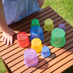 Translucent colour stacking cups