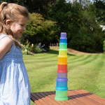 Translucent colour stacking cups