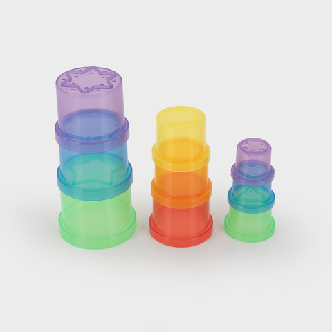 Translucent colour stacking cups