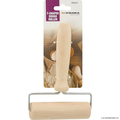 Wooden T-shaped dough roller