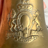 Brass table bell Dieut Mon Droit (preloved)