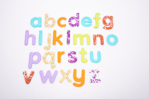 Rainbow glitter letters