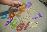 Rainbow glitter numbers - pack of 14