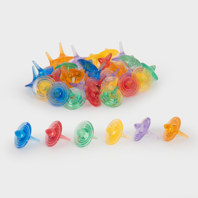 Translucent colour spinners - set of 6