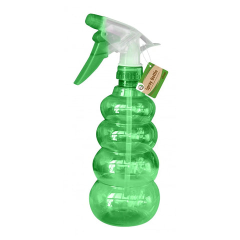 Green plastic spray bottle