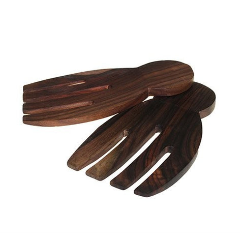 2 wooden salad servers - 'bear claws'