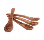 Set 4 small olive wood spoons