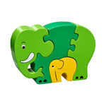 Lanka Kade green elephant and baby jigsaw