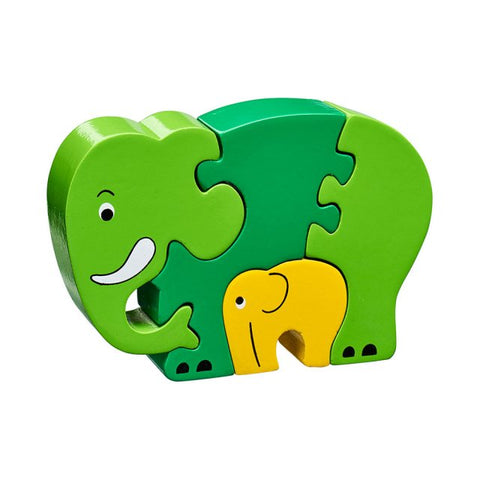 Lanka Kade green elephant and baby jigsaw