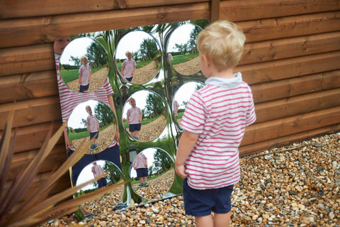Giant 9-domed acrylic mirror panel - 780mm