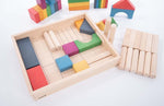 Rainbow wooden jumbo block set