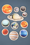 Wooden solar system discs - pack 11