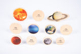 Wooden solar system discs - pack 11