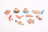 Wooden sea creatures - pk 10