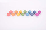 Rainbow wooden balls (set 7)
