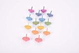 Rainbow wooden spinning tops (set 7)