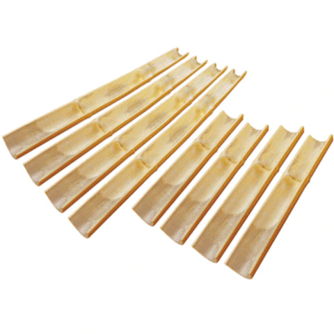 Single bamboo water channels - available in 1 metre and 1/2 metre lengths