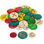 Colourful coconut shell alphabet - uppercase