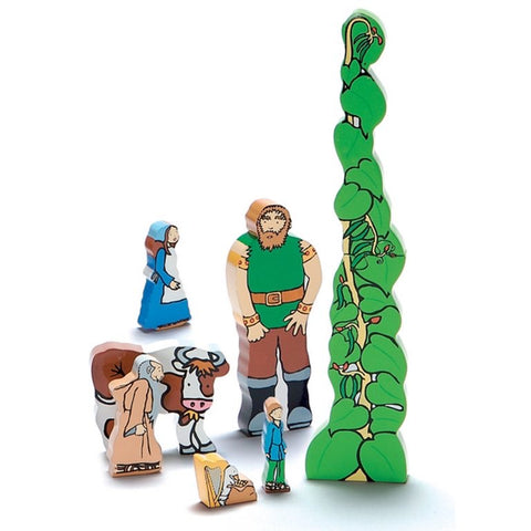 Jack and the Beanstalk wooden characters