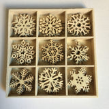 Snowflakes wooden shapes