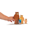 Goldilocks and the three bears wooden characters