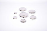 Sensory reflective silver buttons