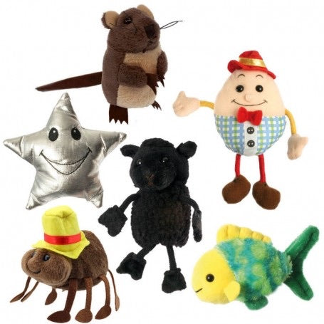 Finger puppets - nursery rhymes - set of 6