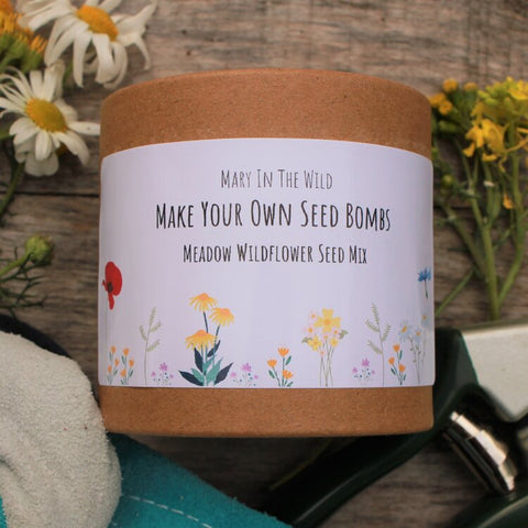 Make your own wildflower meadow seed bombs kit